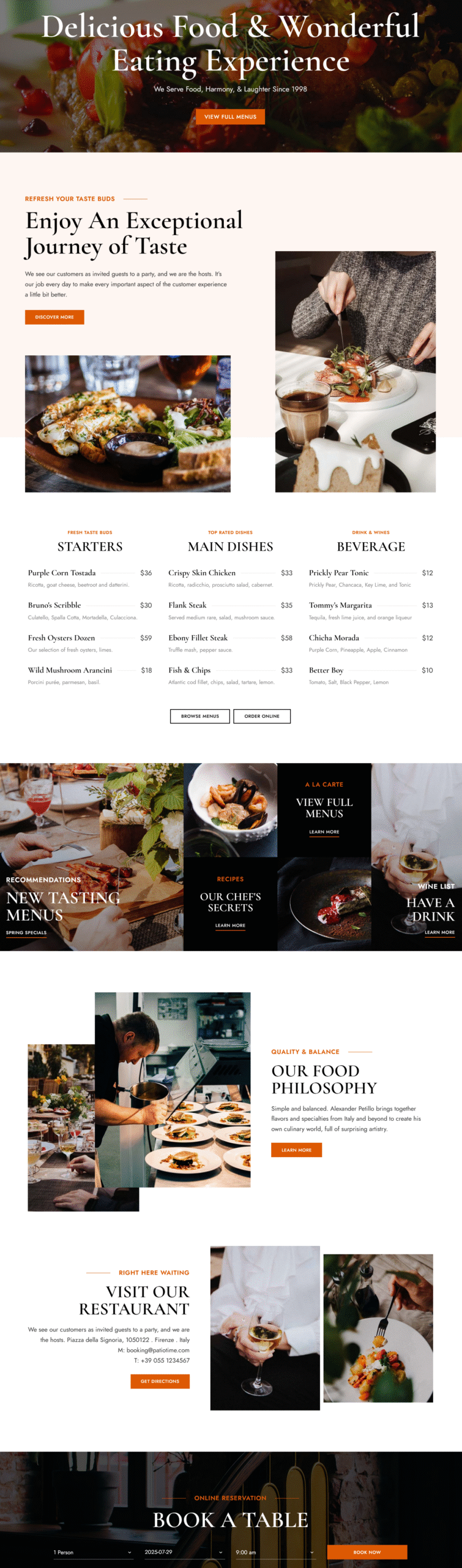 Restaurant Project Preview